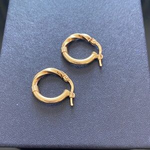 Elegant 14K Gold Hoop Earrings